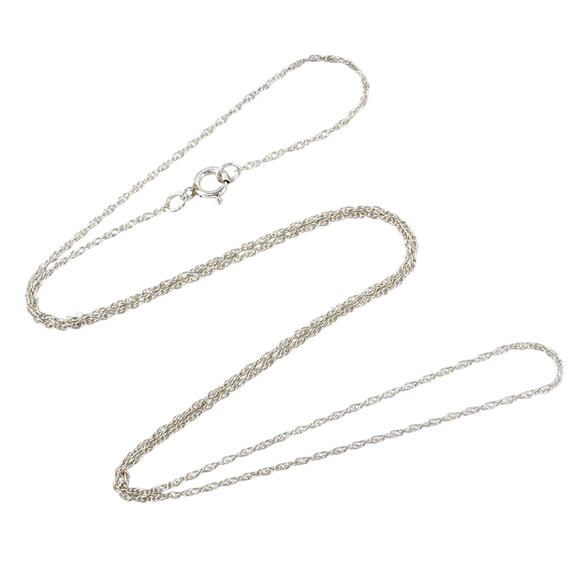 Rope Chain Necklace | Vintage Sterling Silver 925 | 18.5” - Picture 1 of 4